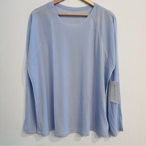 Athleta Grid Knit Top in Blue